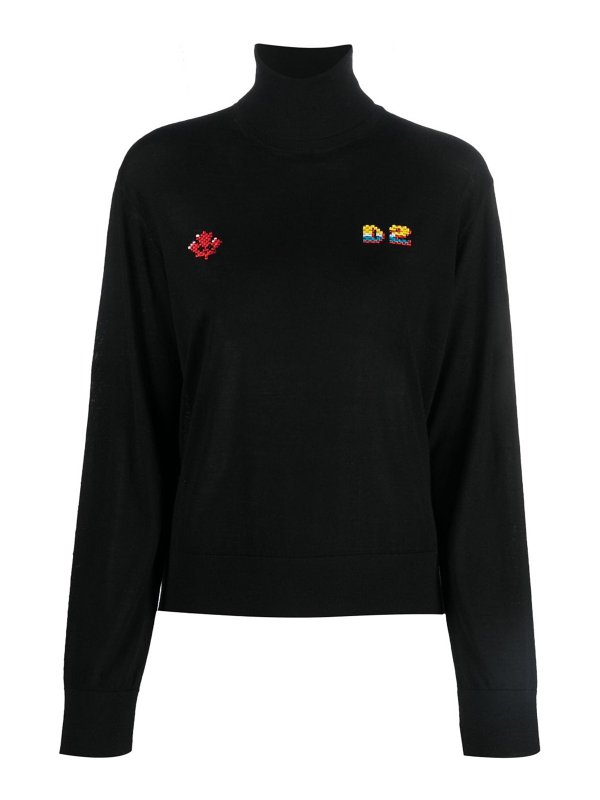 DSQUARED2: Sweatshirts & Sweaters - High-neck sweatshirt