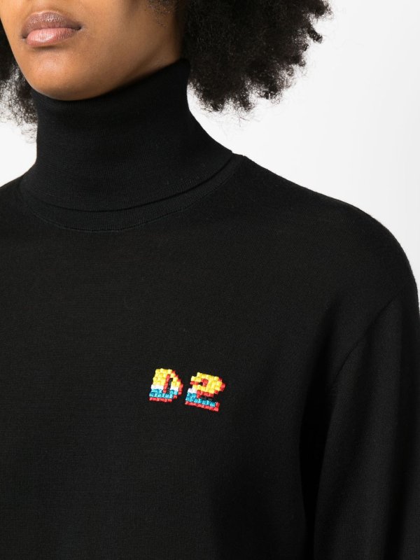 High-neck sweatshirt shop online: DSQUARED2