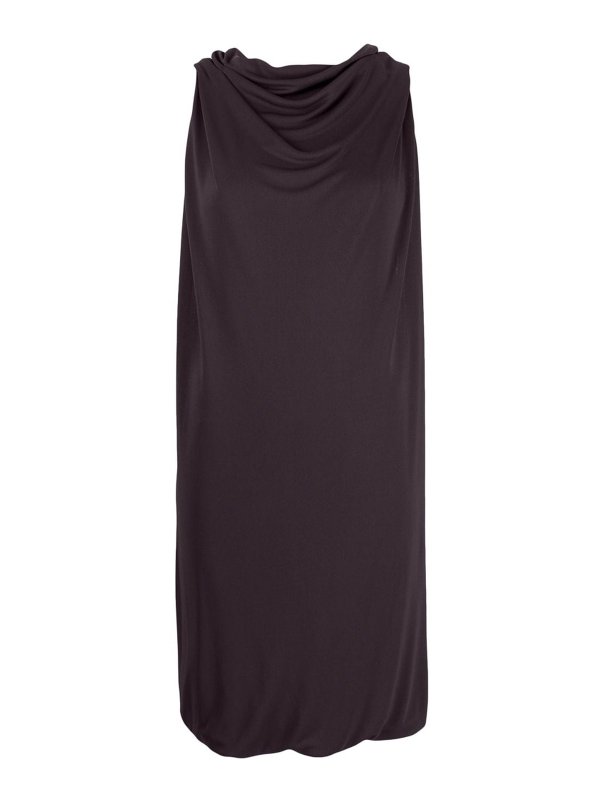 LANVIN: Robe longueur genou - Robe Au Genou - Marron