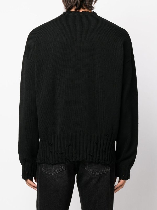 The Best Shops Marni: crew necks - Distress-knit detail jumper