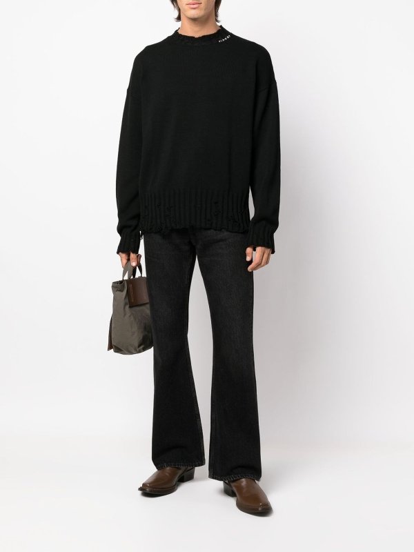 Marni buy online Distress-knit detail jumper