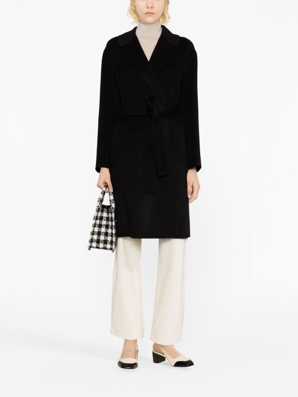 The Best Shops Pinko: knee length coats - Single-breasted wool coat