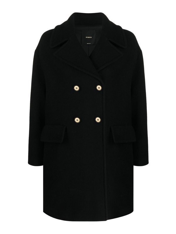 Pinko: knee length coats - wool coa