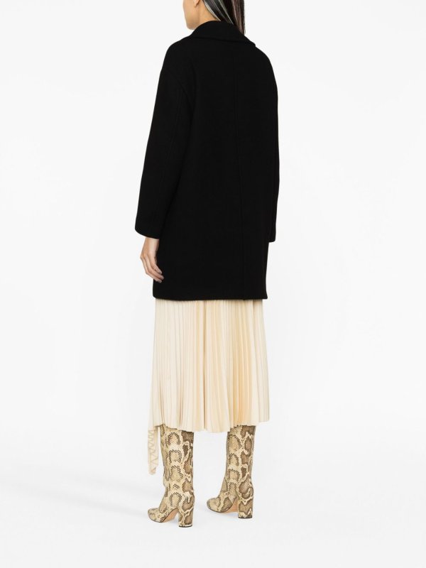 Pinko: knee length coats online - wool coa