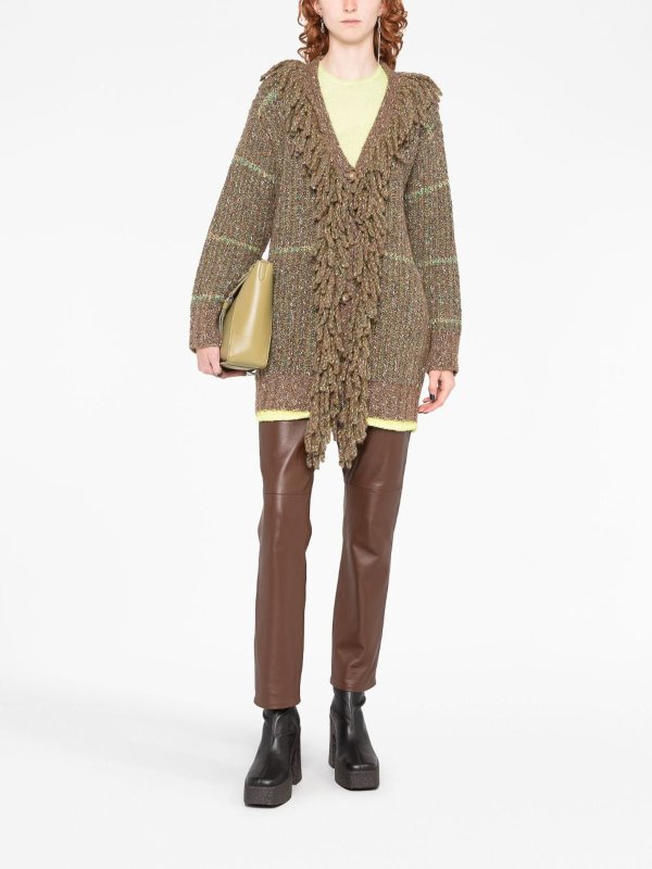 STELLA McCARTNEY buy online Cable-knit tweed cardi-coat