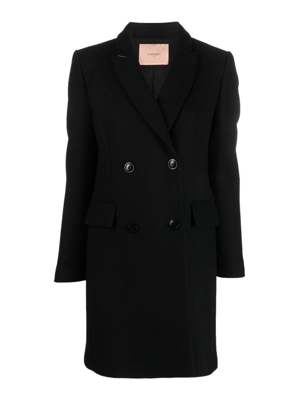 TWINSET: ニーレングスコート - 膝丈コート - 黒