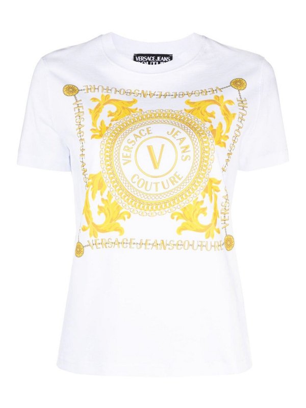 Versace Jeans Couture: T-shirts - T-Shirt - Weiß