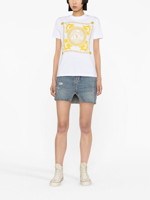 T-Shirt - Weiß shop online: Versace Jeans Couture