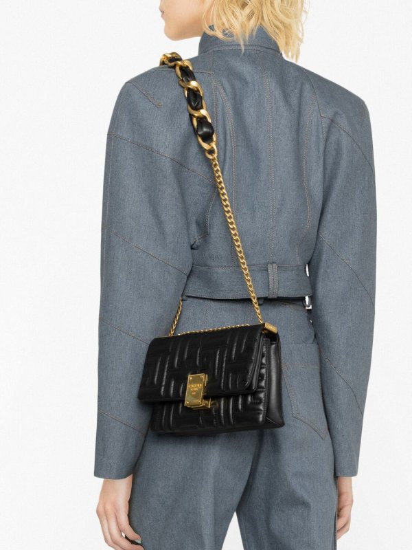 Sac Porté Épaule - Noir shop online: Balmain