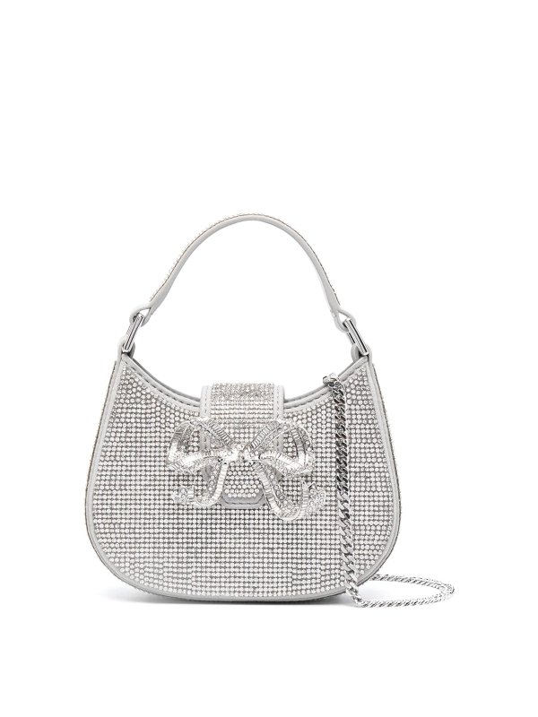 Self Portrait The bow mini bag - Silver - Women|PF23303SLCSLV