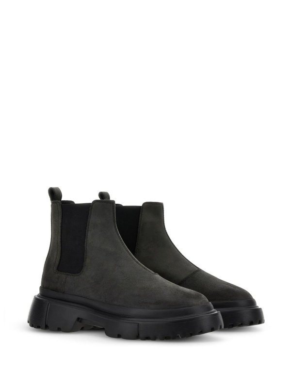 HOGAN: boots online - Chelsea round-toe suede boots