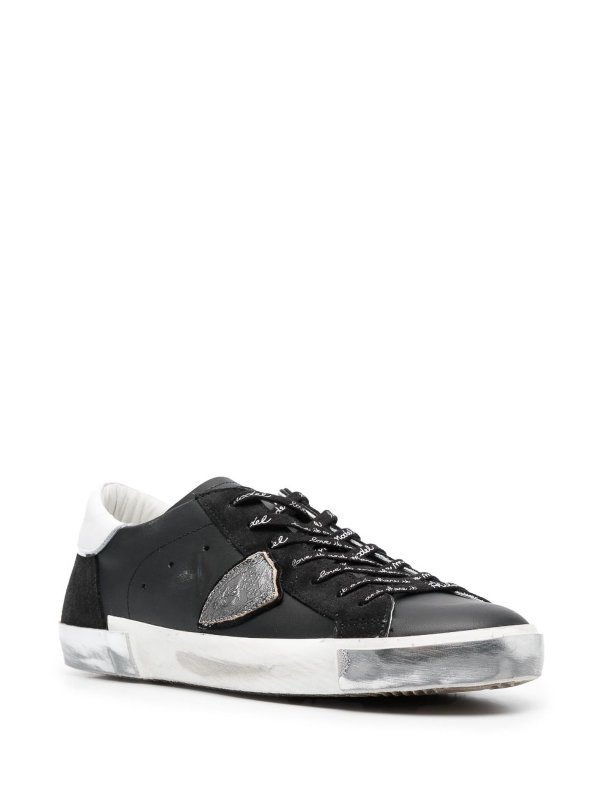 Logo-patch leather sneakers shop online: PHILIPPE MODEL