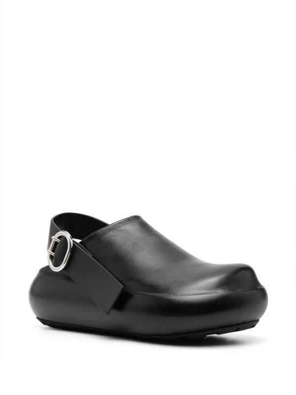 The Best Shops JIL SANDER: sandals - Slingback flat leather clogs