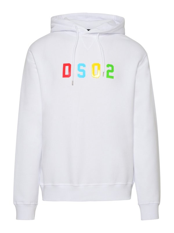 DSQUARED2: Sweatshirts & Pulls - Sweat-Shirts - Blanc