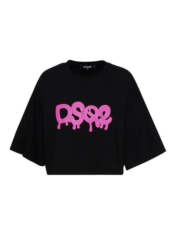 DSQUARED2: t-shirt - Maglietta in cotone nera