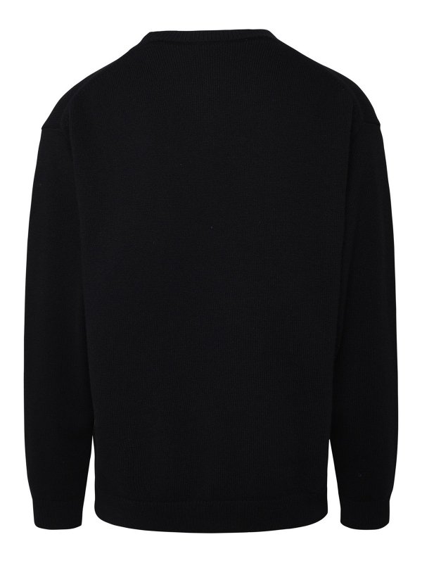 KENZO: crew necks online - Black wool sweater