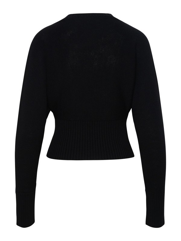 MOSCHINO: crew necks online - Sweater in black virgin wool blend
