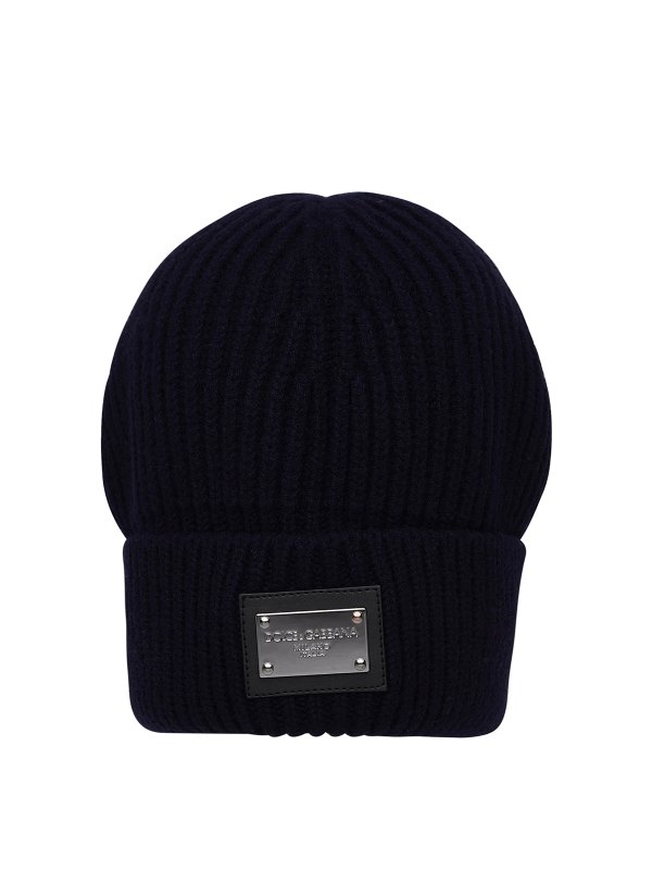 DOLCE & GABBANA: hats & caps - Beret in blue virgin wool blend