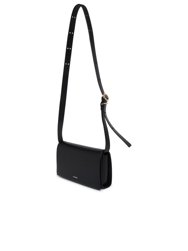 JIL SANDER: cross body bags online - All day shoulder bag in black leather