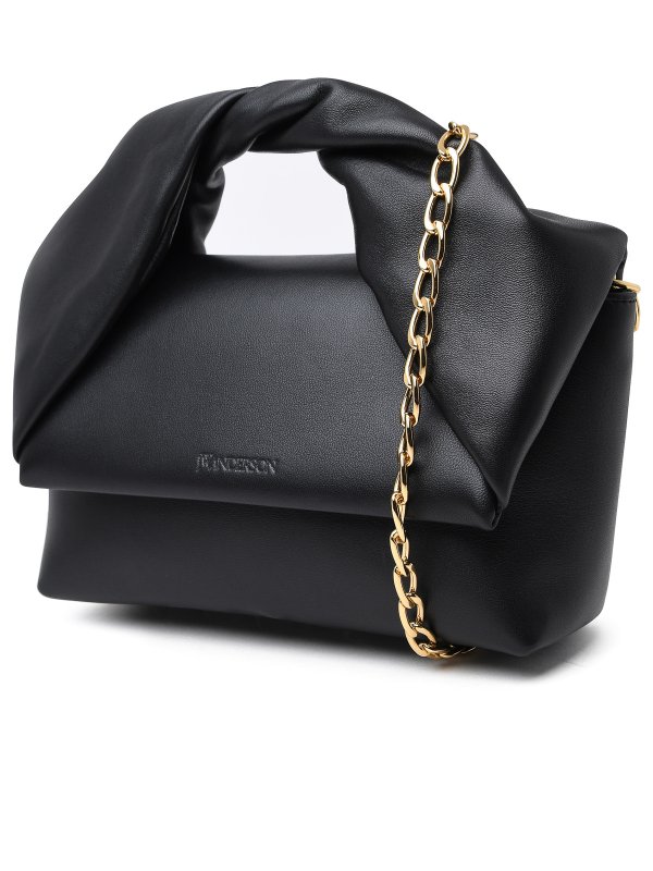 J.W. ANDERSON: cross body bags online - Medium twister bag in black leather