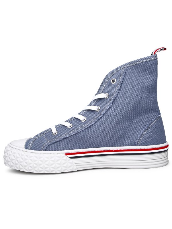The Best Shops THOM BROWNE: trainers - Sneaker in tela azzurra