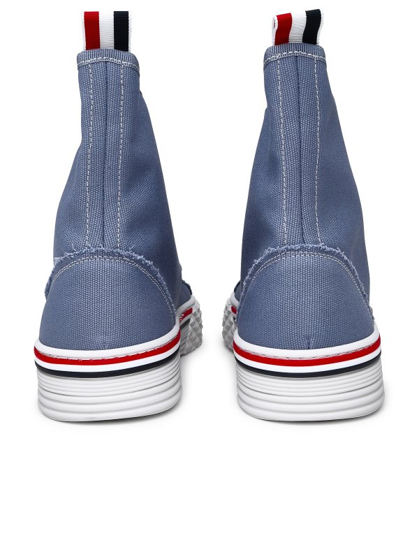 Sneaker in tela azzurra shop online: THOM BROWNE