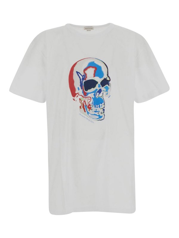 ALEXANDER MCQUEEN: T-shirts - T-Shirt - Weiß