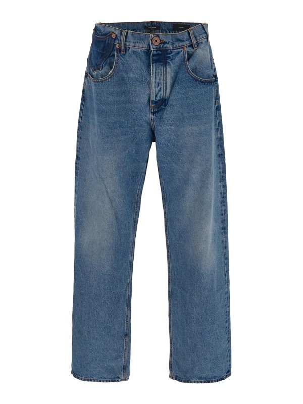 Balmain: straight leg jeans - Jeans