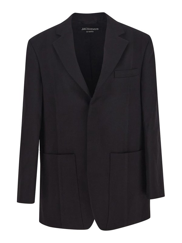 JACQUEMUS: カジュアルジャケット - カジュアルジャケット - 黒