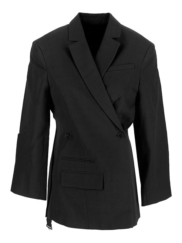 JACQUEMUS: カジュアルジャケット - カジュアルジャケット - 黒