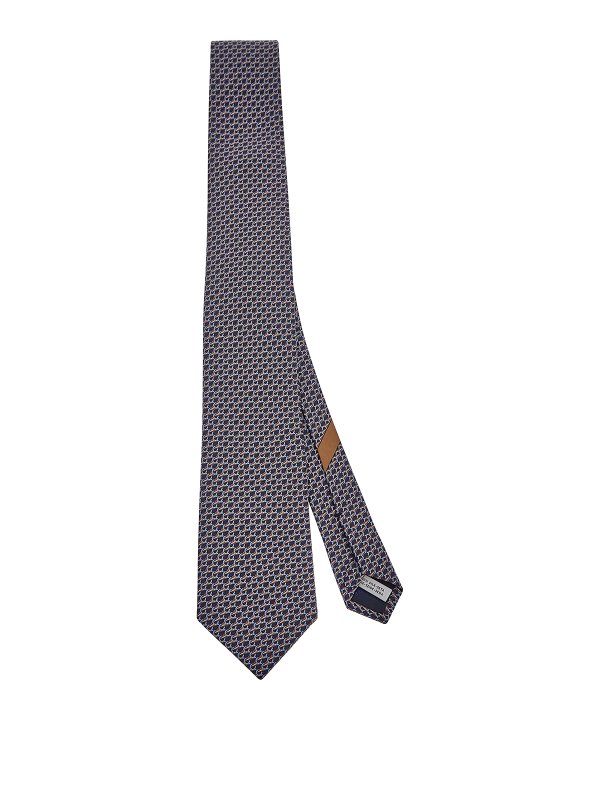 SALVATORE FERRAGAMO: ネクタイ＆蝶ネクタイ - ネクタイ - ダークブルー