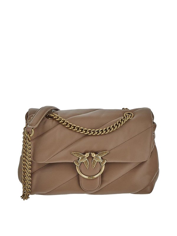 Pinko: Schultertaschen - Schultertasche - Beige