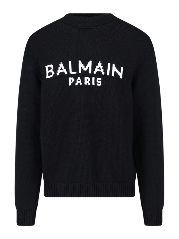 Balmain: crew necks - Balmain sweaters black