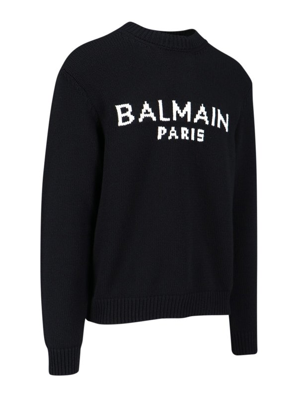 Balmain: crew necks online - Balmain sweaters black