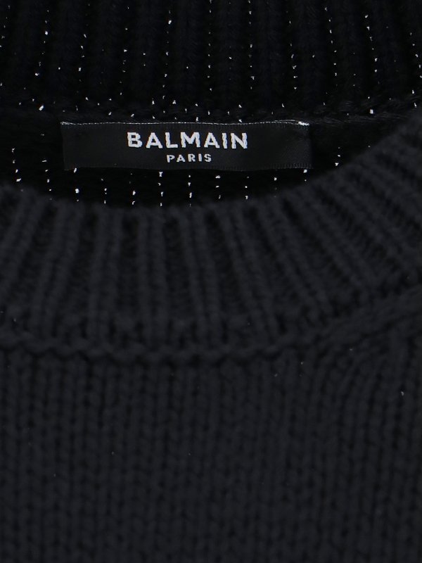 Balmain sweaters black shop online: Balmain