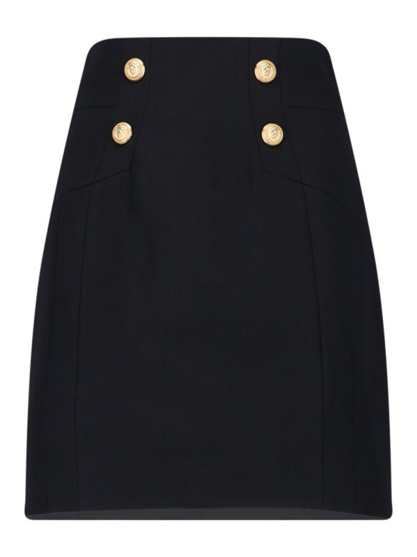 Balmain: ニーレングススカート＆ミディ丈 - 膝丈/ミディスカート - 黒