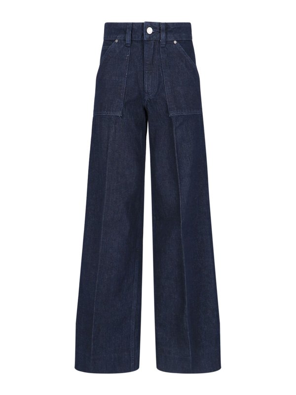 CALVIN KLEIN: ストレートジーンズ - ストレートジーンズ - ブルー