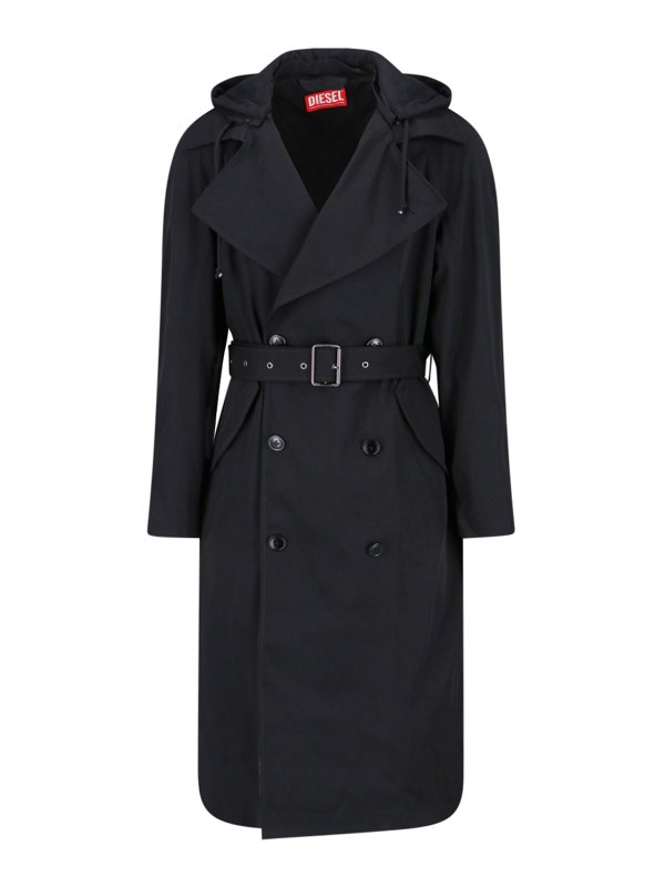 DIESEL: casual jackets - Diesel jackets black