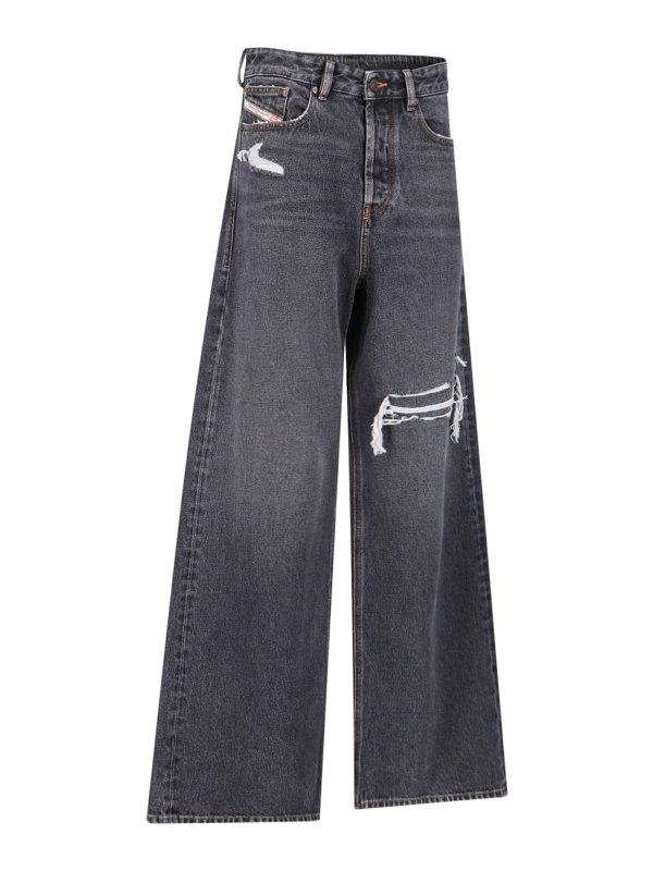 DIESEL: straight leg jeans online - Diesel jeans black