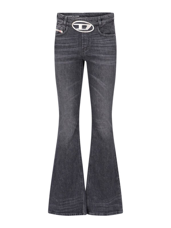 DIESEL: jeans dritti, a sigaretta - Jeans Diesel neri
