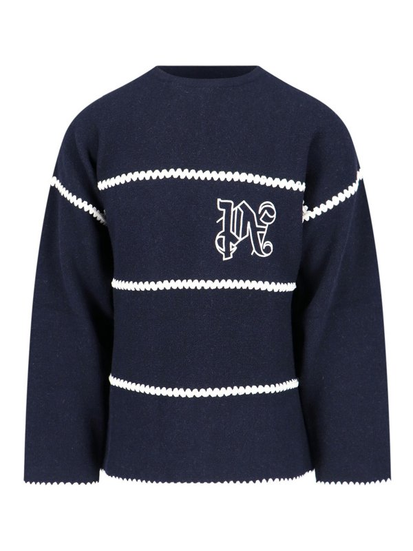 Palm Angels: スウェット＆セーター - スウェットシャツ/セーター - ブルー