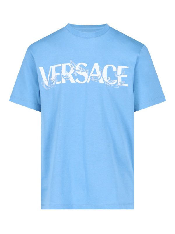 VERSACE: T-shirts - T-Shirt - Blau