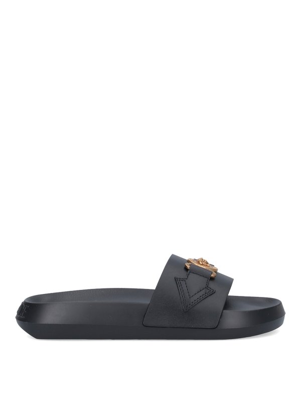 VERSACE: sandals - Versace flat shoes black