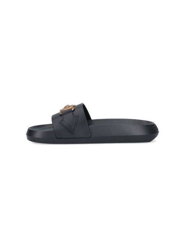 The Best Shops VERSACE: sandals - Versace flat shoes black