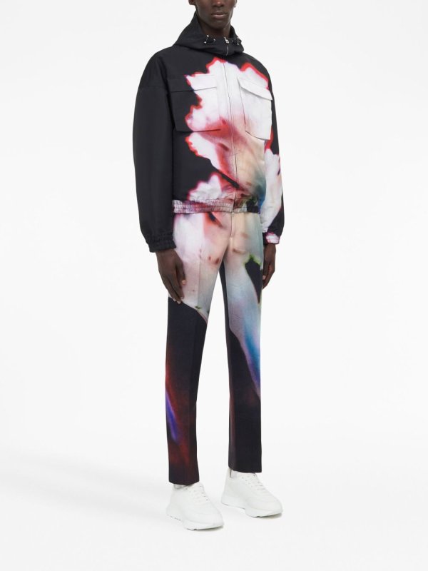 ALEXANDER MCQUEEN: casual jackets online - Floral print windbreaker jacket