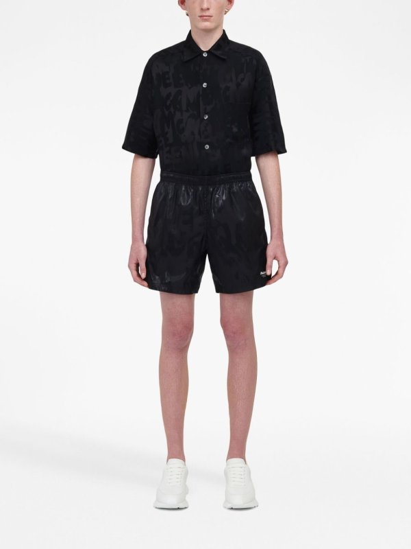 The Best Shops ALEXANDER MCQUEEN: Trousers Shorts - Graffiti swim shorts
