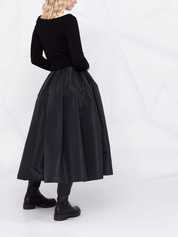 Jupe Midi - Noir shop online: ALEXANDER MCQUEEN