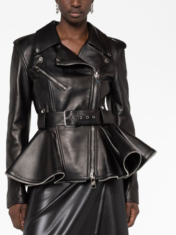 ALEXANDER MCQUEEN: Lederjacken online - Lederjacke - Schwarz