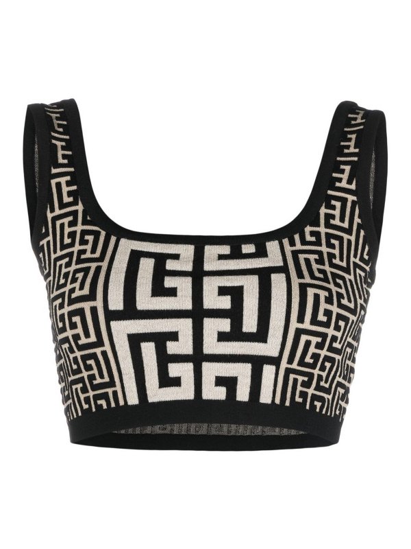 Balmain: Tops und Tank Tops - Top - Schwarz