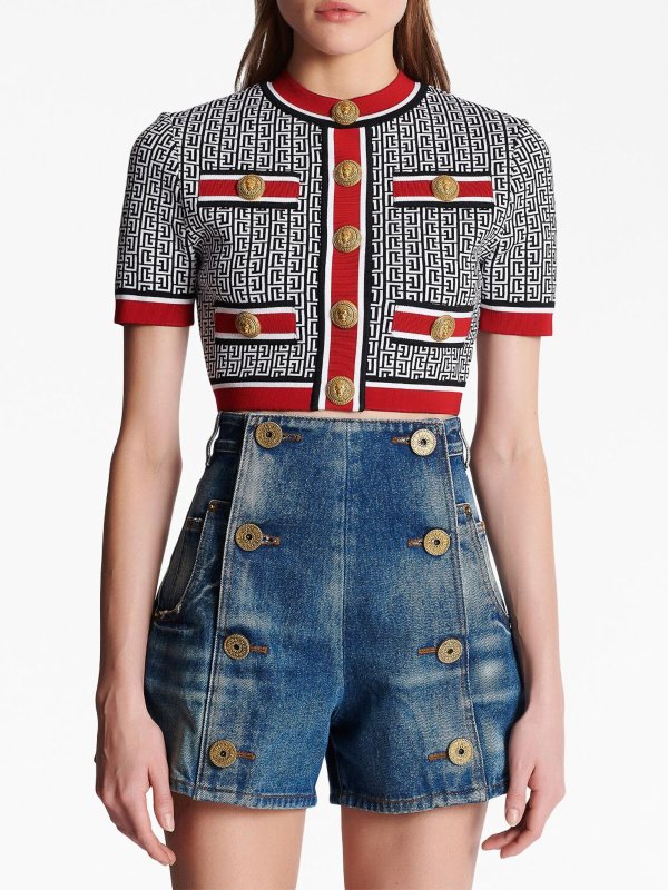 Tops & Tank tops shop online Monogram cropped top